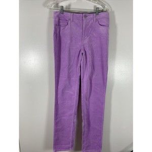Talbots Purple Straight Leg Cords Sz 4 Flawless 5-Pocket High Waist Slimming New